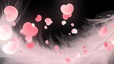 4k唯美浪漫粉色粒子爱心情人节背景视频视频的预览图